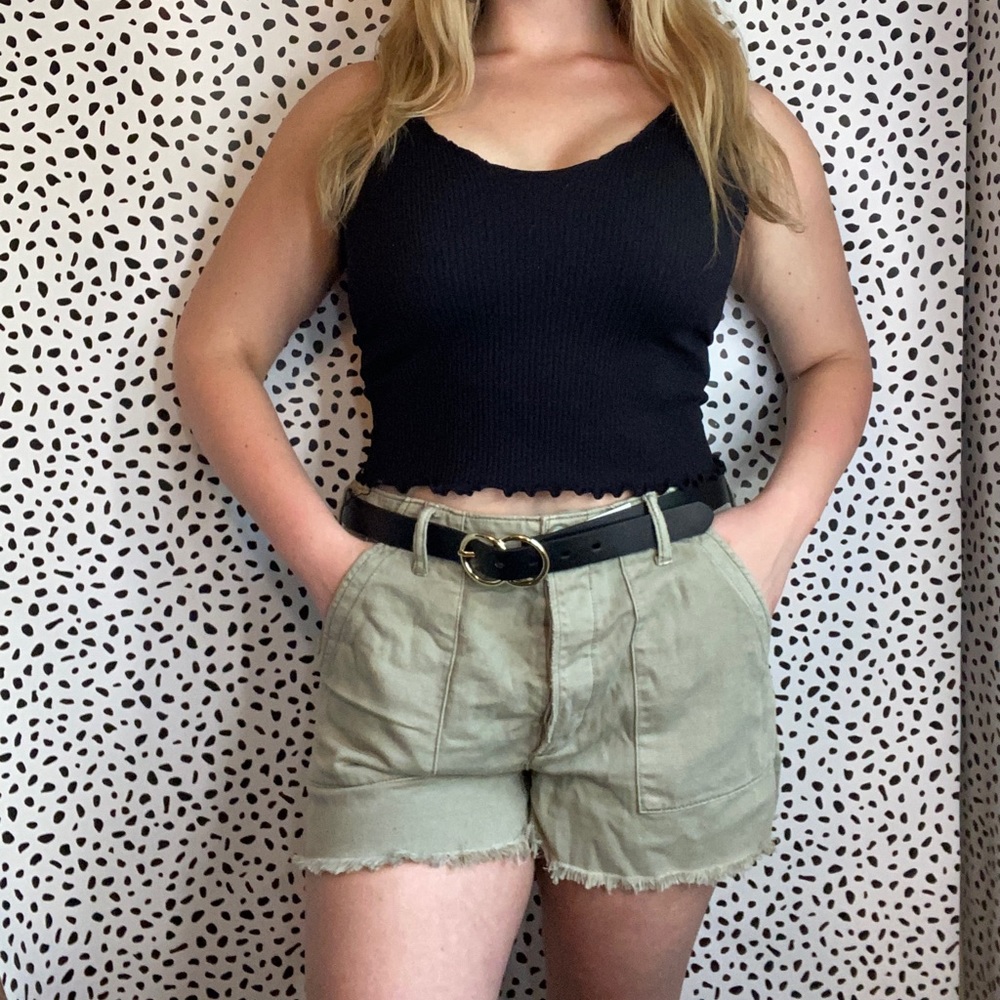 Olive Green American Eagle High Rise Shorts Size12